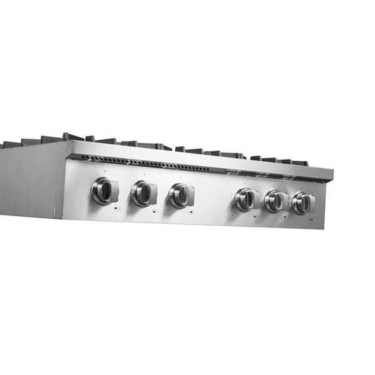 FORNO Cossato 36" Gas Rangetop with 6 Sealed Burners in Stainless Steel, FCTGS5737-36