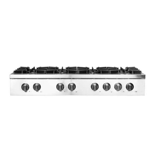 FORNO Cossato 48" Gas Rangetop with 8 Sealed Burners in Stainless Steel, FCTGS5737-48