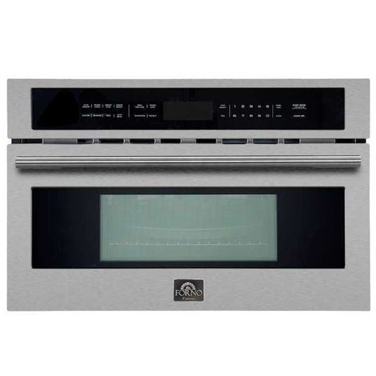 FORNO Oliena 30" 1.6 cu. ft. Built-In Microwave Oven in Stainless Steel, FMWDR3093-30