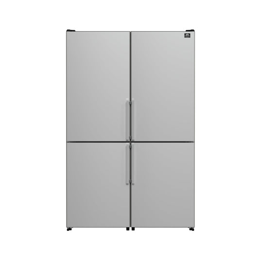 FORNO Guardia 46.8" 21.6 cu. ft. Bottom Mount Refrigerator in Stainless Steel, FFFFD1778-48