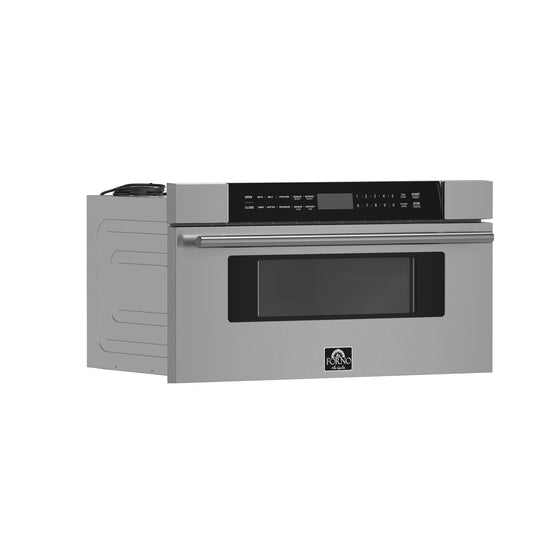 FORNO Capoliveri 30" 1.2 cu. ft. Built-In Microwave Drawer in Stainless Steel, FMWDR3000-30