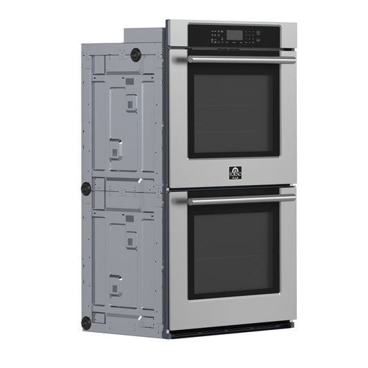 FORNO Villarosa 30" Built-In Double Wall Oven In Stainless Steel with Self-Clean, FBOEL1365-30