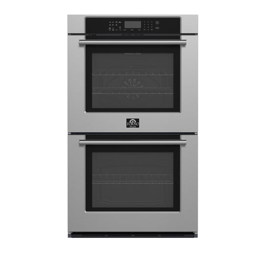 FORNO Villarosa 30" Built-In Double Wall Oven In Stainless Steel with Self-Clean, FBOEL1365-30