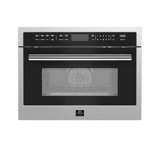 FORNO Oliena 24" 1.6 cu.ft Built-In Microwave Oven in Stainless Steel, FMWDR3093-24