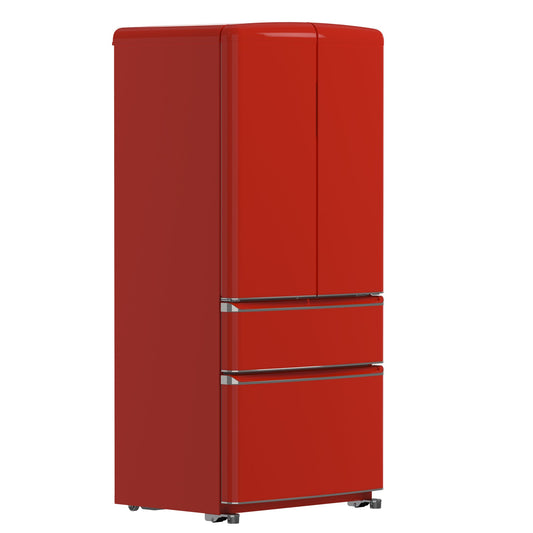 FORNO Espresso Luigi 33" 18 cu. ft. French Door Refrigerator in Red, FFFFD1791-33RED