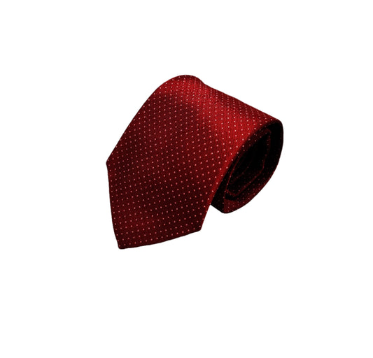 Maroon Dotted Swiss Tie