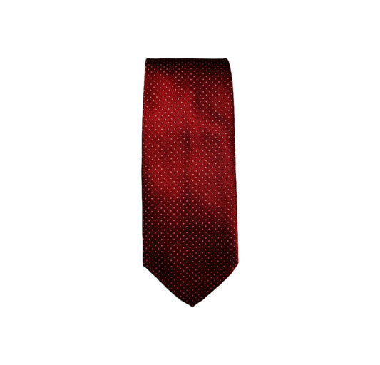 Maroon Dotted Swiss Tie