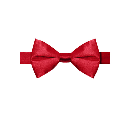 Solid Bold Red Bow Tie