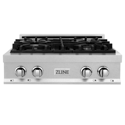 ZLINE 30 in. Legacy Gas Rangetop with 4 Burners and Porcelain Cooktop in DuraSnow® Stainless Steel (RTS-30)