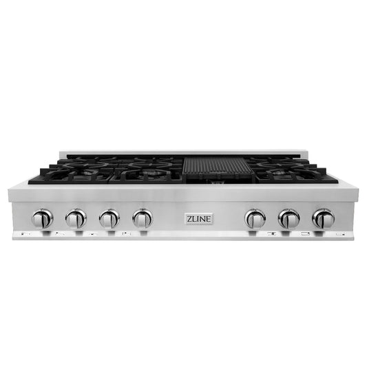 ZLINE 48 in. Legacy Gas Rangetop with 7 Burners and Porcelain Cooktop in Stainless Steel (RT48)