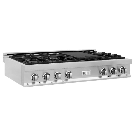 ZLINE 48 in. Legacy Gas Rangetop with 7 Burners and Porcelain Cooktop in Stainless Steel (RT48)