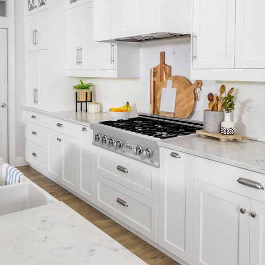 ZLINE 36 in. Legacy Gas Rangetop with 6 Burners and Porcelain Cooktop in DuraSnow® Stainless Steel (RTS-36)